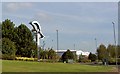 Sculpture on roundabout on the outskirts of Coventry