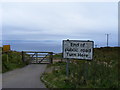 NR5908 : Sign at the end of public road at Mull of Kintyre by PAUL FARMER