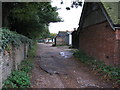 Garage access for houses on Beachborough Road