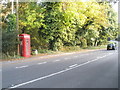 Phone box on the A283 at Wormley