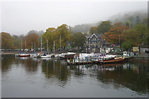 NY3703 : Boats at Waterhead, Ambleside by Peter Trimming
