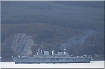 NS1674 : HMS Illustrious passing Bullwood Quarry by Thomas Nugent
