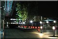 East side of Triton Square after dark