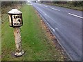 Milepost on the A523