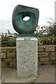 Hepworth bronze at The Malakoff, St Ives