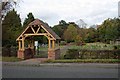 New lych gate, Welland cemetery