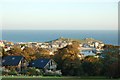 St Ives beyond the chalets on the Tregenna Estate