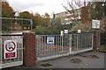 Cloister Way gates to former North Leamington School, Lillington, Leamington Spa