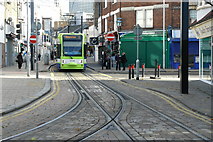 TQ3165 : Tram in Church Street, Croydon by Peter Trimming