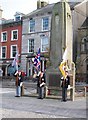 The BKVA Colour Party at the Caernarfon Cenotaph