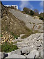 Reinforced cliff in Durlston Bay