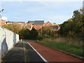 New housing estate overlooking the Wye Bridge