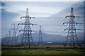 Pylons on the carselands of the Firth of Forth.