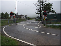 NG9543 : Level crossing by Hugh Venables