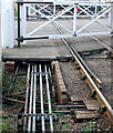 TL0997 : Point rodding at Wansford level crossing by Andy F