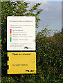 SK1715 : Warning sign by the canal at Alrewas, Staffordshire by Roger  D Kidd