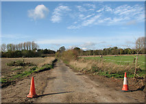 TG2600 : Access road to West Green Farm by Evelyn Simak