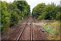 Crossing at the end of the former Minety Station