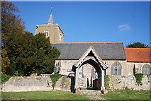 TQ6652 : Lych Gate & St Michael's Church by N Chadwick