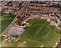 Aerial view of King John School, Benfleet, near view