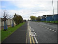 Road through industrial estate