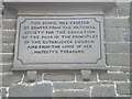 Inscription on School Cottages, Coleford