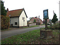 South Lopham village sign by Church Road