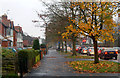 Westbound traffic in the rain on Radford Road