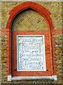 Nicely carved sign on the old Battersea Park Road Schools