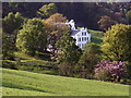 Aberuchill Castle from the driveway through the estate