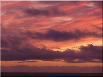 SN5781 : Sunset over the sea at Aberystwyth by Christine Johnstone