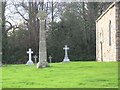 NZ2737 : Crosses at Croxdale Chapel by Philip Barker