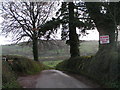 Lane to Hele from Higher Hill cross