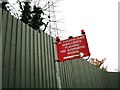 Sign and security fence at Thiepval Barracks