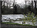 The weir at Banoge Bridge, Hall Road. Donaghcloney