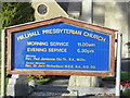 Information Board at Hillhall Presbyterian Church