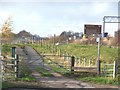 Public footpath on track alongside M62