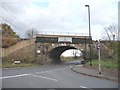 Road junction at the railway bridge