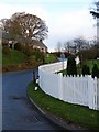 White fence at Edradour Distillery