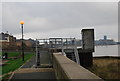 Water gauging structure near Columbia Wharf