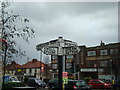 Road sign, North Cheam