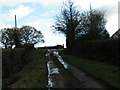 Muddy country lane