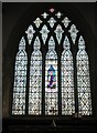 Stained glass window above the main altar at St Peter and St Paul, Godalming