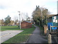 Path from Godalming town centre heading towards the council offices