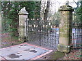 Ornamental gates at one of the entrances to Lydhurst