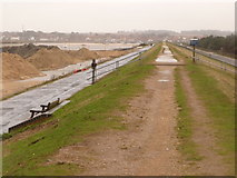TF9145 : Wells-next-the-Sea: along the sea wall towards town by Chris Downer