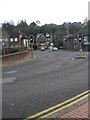 Traffic lights at the western end of  Godalming High Street