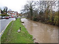 River Leven in spate at Great Ayton (view east)