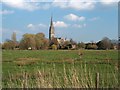 Salisbury Cathedral over the water meadows