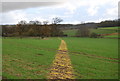 Footpath across a field, Barty Farm